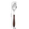 Faca e Garfo Retrô Aço Inoxidável Madeira Faca e Garfo para Bife Garfo Colher Talheres para Comida Ocidental Colher de Sobremesa Conjunto de Garfos para Chá da Tarde