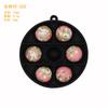 Cuentas de Silicona Pulsera de Transferencia de Agua Colorida Cuentas Redondas Perforadas Cuentas Sueltas Mordedor de Grado Alimenticio 15mm Accesorios para Bricolaje Cuentas para Orejas