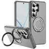 Adecuado para funda de teléfono Samsung Galaxy S26 Ultra, soporte de 360 grados, anticaídas, carcasa dura de PC engrosada, funda de teléfono con acabado mate