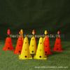 Cone Marcador Espesso de 38cm com Furos para Treinamento de Futebol, Cone de Obstáculo para Fitness de Basquete, Obstáculo em Formato de Casquinha de Sorvete