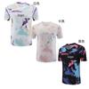 2023 Nueva camiseta de bádminton de secado rápido para niños, hombres y mujeres, adultos, de verano, de manga corta, color blanco, caqui y negro.