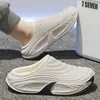 Carcasa impermeable con forro de polar, suela gruesa antideslizante, diseño de puntera reforzada, suave y cómodo para usar en casa y al aire libre, pantuflas cálidas de algodón para invierno