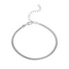 Pulseira de prata S925 feminina moderna elegante pulseira lâmina design estilo hip hop corrente osso de cobra plana joia vendas diretas da fábrica