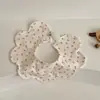 Baberos de pétalos de doble cara estilo coreano para bebé, Baberos de alimentación de algodón puro para recién nacidos, Baberos para bebé para todas las estaciones, Adecuados para 1-2 años