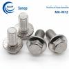 Gb5787304 Parafuso Sextavado Externo com Flange de Aço Inoxidável Cabeça Sextavada M8M10M12 Rosca Completa