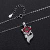 Nuevo Collar con Colgante de Zorro para Mujer Plata con Circonita Incrustada Regalo Novia Collar Cadena Diseño Nicho Lujo Ligero