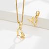 Hebilla de clip para colgante de mariposa chapada en oro de 18 quilates con clip de plata de ley s925, accesorios de joyería.