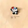 Insígnia de Metal Panda Fofo de Desenho Animado para Tênis de Mesa Personalidade Versátil Broche Acessório para Mochila Roupa Presente