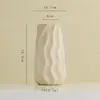 Jarrón de Cerámica Ondulado Simple y Creativo Shumen Adornos para Arreglos Florales de Sala de Estar en Casa Recipientes Hidropónicos Decorativos de Alta Gama