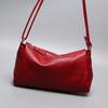 2026 Bolsa Pequena de Couro Feminina Transversal de Ombro Único Europeia e Americana, Bolsa Transversal Simples de Couro Bovino Macio, Versátil para Atacado