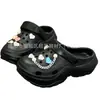 Acessórios para Sapatos Croc Flor de Sapato Removível DIY Fivela de Sapato Fivela Decorativa Coração de Cristal Chinelos Fofos Joias Fivela de Flor para Sapato
