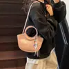 Bolso de mano estilo cesta de verduras de estilo extranjero para mujer, bolso de hombro de moda, bolso cruzado sencillo y versátil, 2025