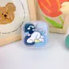 Caja de maquillaje de belleza de huevo de pudding Kulomi de corazón para niñas 4 esponjas de dibujos animados cojín de aire doble uso húmedo y seco no comer polvo