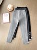 Novas Calças Longas de Algodão Puro para Crianças Outono e Inverno, Roupas Infantis Estilo Coreano de Caxemira para Estudantes, Leggings Casuais para Meninas com Fleece Integrado