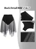 Falda de Tul Transparente,Falda de Malla Negra con Pantalones Cortos