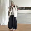 Conjunto de Chaleco de Moda Otoño/Invierno para Niñas Grandes, Forrado de Felpa, Engrosado, Pantalones Casuales de Pierna Ancha, Conjunto de Tres Piezas para Finales de Otoño