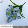 Tulipa Flor de Três Pétalas Duas Folhas Tulipa Florindo Cinco Flores Decoração de Sala de Estar em Casa Flor Artificial Flor de Casamento Obra de Arte Flor de Seda