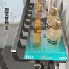 Estante para Ducha de Baño, Soporte para Barra de Ducha de Baño, Bandeja de Almacenamiento para Champú y Gel de Ducha de Baño