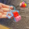 Llavero Colgante Creativo de Bloques de Construcción DIY Decoración de Llavero de Mochila Escolar Juguete de Alivio del Estrés Infantil Regalo Venta al por Mayor