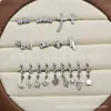 Jiangtai F136 Clavo de Hueso de Oreja de Titanio Colgante con Forma de Serpiente Incrustado con Circonita Aleación de Titanio G23 Transfronteriza Joyería de Piercing para el Cuerpo Clavo de Oreja
