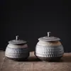 Tarro de Cerámica Chapado en Oro para Té Tarro Retro para Almacenamiento en Casa Juego de Té Kung Fu Japonés Tarro para Pu'er Tarro para Té Despertar Tarro Pequeño para Té
