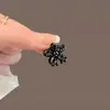 Nuevo Diseño Clip para el Cabello de Flor con Pedrería Negra, Tamaño Pequeño, Elegante Clip para la Frente, Clip Lateral para Flequillo, Pinza de Garra con Sensación de Alta Gama