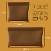 Bolsa de Almacenamiento Auto-Cerrable con Banda Elástica de PU para Cables de Datos y Auriculares, Mini Bolsa Portátil tipo Labial, Billetera