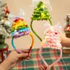 Varilla retorcida Banda para el cabello de árbol de Navidad Pasador Tocado Kit de material DIY hecho a mano Varilla retorcida ultra densa Regalo creativo hecho a mano