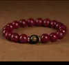 Pulsera Popular Natural de Cinabrio para Mujeres y Hombres, Pulsera del Año de Nacimiento del Zodiaco, Cuenta de Buda del Año de Nacimiento, Cuenta de Buena Suerte, Regalo para Pareja