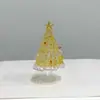 Artesanato de Ornamento de Vidro para Presente de Árvore de Natal Zibo, Árvore de Natal de Vidro Escovado Feita à Mão para Decoração de Mesa