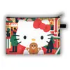 Nuevo Monedero Grande de Navidad de Hello Kitty para Niños, Bolso de Mano con Asa Larga de Gran Capacidad para Cosméticos, Lindo Bolso Cruzado