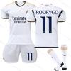2324 Novo Uniforme de Futebol do Real Madrid Home 7 Vinicius 5 Bellingham 11 Rodrygo 9 Mbappé