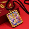 Tangka Pintado do Xizang Oito Divindades Guardiãs Buda Amuleto Colar do Zodíaco A Buda Amitabha Pingente de Charme da Paz Colar de Personalidade