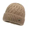 Gorro de terciopelo grueso nuevo para adultos mayores y ancianos, cálido de lana para invierno, gorro de abuela