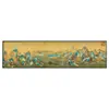 Pintura Qianli Jiangshan estilo chino nuevo pintura decorativa para sala de estar mural de pared de fondo para sofá grande sala de té concepto artístico pintura colgante Zen