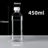 Botella de plástico de 500 ml PET transparente de un catty para vino, aceite, muestra, botella vacía, botella de agua mineral, desechable, sellada con tapa