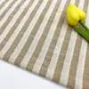 Algodão linho tingido em fio listrado duas cores linho listrado linho roupas casuais linho algodão tecido de bambu