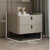 Gabinete de Almacenamiento Completo Simple de Madera Maciza Moderna Estante de Almacenamiento de Cuero Juego Completo Mesa de Noche de Pizarra de Lujo Ligero Apartamento Pequeño de Dormitorio