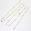 2025 Nuevo Estilo Cadena de Cintura Metálica para Mujer con Perlas Grandes y Pequeñas Cadena Delgada Decorativa Versátil con Gancho para Falda