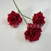 Flores Artificiales Wuqing Rosa Diamante de 3 Cabezas Flores Artificiales Decorativas Flores Artificiales Austin Arreglo de Piso para Sala de Estar Boda Flores de Boda