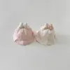 Sombrero de Bebé Qiunan 2026 Primavera Nuevo Estilo Ins Dibujo Animado Conejo Sombrero de Pescador para Niños y Niñas Sombrero de Cubo de Princesa para Bebé