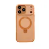 Nuevo Borde Antideslizante con Sensación de Piel Adecuado para Funda de Teléfono iPhone 17 Pro Max, Soporte Metálico Apple 16, Anticaídas, Transfronterizo