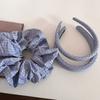 Goma de pelo a rayas estilo universitario coreano, Diadema a cuadros, Goma para el pelo, Goma para moño, Accesorio elástico para el pelo, Diadema para el Día del Niño