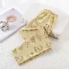 Pantalones de Otoño para Niños Algodón Puro Lycra Pantalones para Casa Niños y Niñas Medianos y Grandes Pijamas para Niños Calzoncillos Pantalones de Bebé de Otoño para Niños 0-12