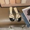 Sandalias de Goma con Pedrería Estilo Brisa Nocturna para Mujer Primavera/Verano 2026 Sandalias Estilo Hada Francesa de Playa para Combinar con Vestidos Sandalias de Vacaciones