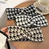 Diadema popular transfronteriza europea y americana, diadema para lavarse la cara con estampado de pata de gallo, accesorio para el cabello deportivo de moda, diadema tejida, diadema de ala ancha