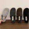 Zapatos Birkenstock con forro de felpa para mujer, invierno, grises, zapatos individuales, nuevo estilo, versión coreana, zapatos de algodón cálidos, zapatos peludos, mocasines de suela gruesa que aumentan la altura