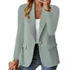 2025 Nuevos Colores Estilo Europeo y Americano Nuevo Bestseller de Amazon WISH Cardigan Blazer de Manga Larga Color Sólido para Mujer