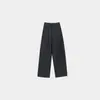 Corte Circular y Geométrico en Forma de Arco, Versátil y de Moda, Pantalones de Mezcla de Lana Ligeramente Anchos para el Trabajo, Pantalones de Mujer Zhengzhou, Pantalones de Pierna Ancha