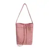 Bolso Cubo de Verano Hueco Tallado a Mano Estilo Ins Coreano, Bolso Cruzado de Hombro Casual de Moda Simple para Mujer
